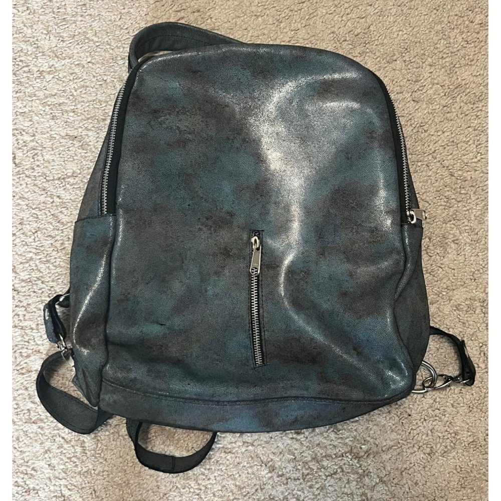 CoFi | Blue Leather Backpack‎ Boho